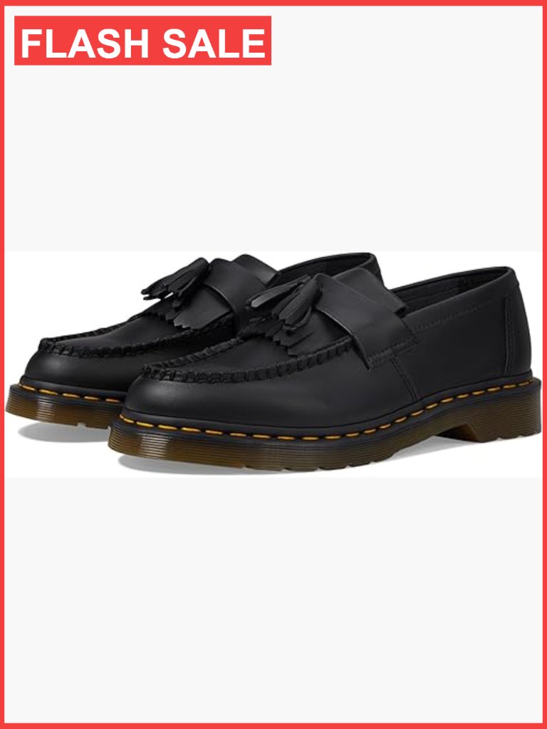Vegan Adrian Tassel Loafers Dr. Martens Style Slip-Ons